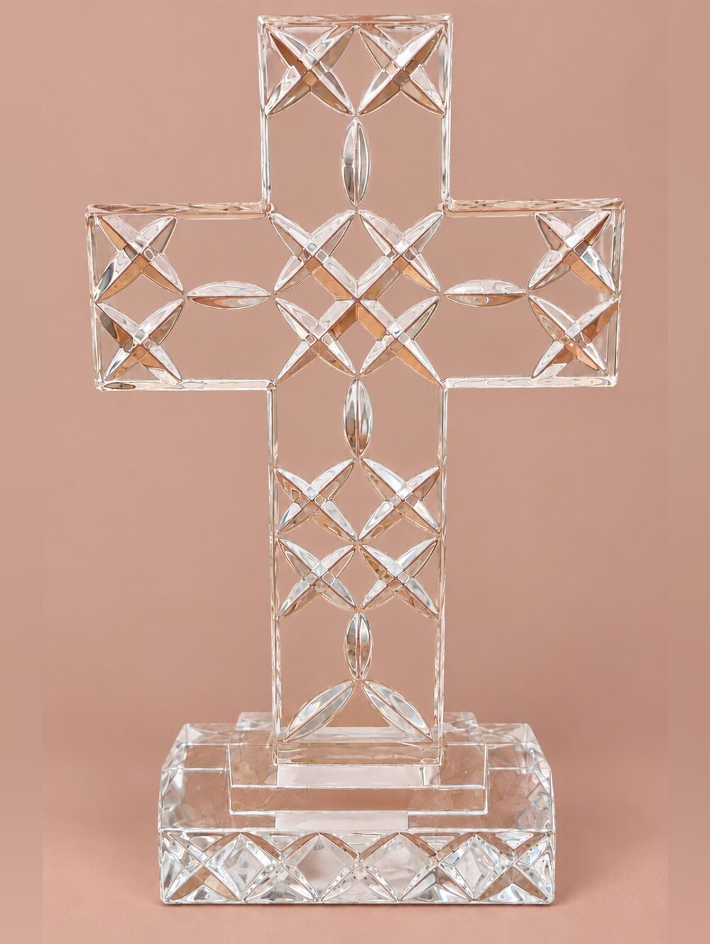 Vintage Samobor Kristal by Rogaška 24% Lead Crystal Cross Slovenia 1980s–90s